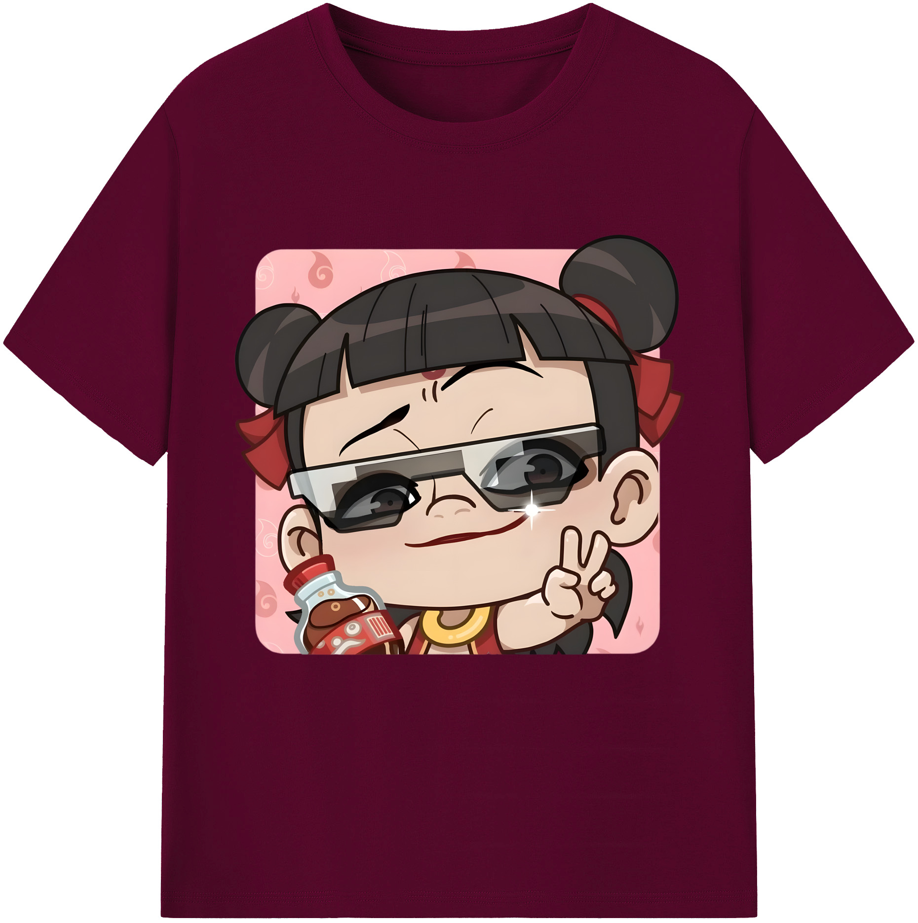 （画像用） Ne Zha 2 ナタ 魔童の大暴れ レディースカジュアルプリントTシャツ（綿100％）